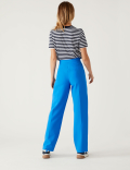 Zip Detail Straight Leg Trousers