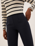 Zip Detail Straight Leg Trousers
