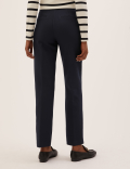 Zip Detail Straight Leg Trousers
