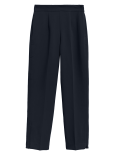 Zip Detail Straight Leg Trousers