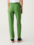 Zip Detail Straight Leg Trousers