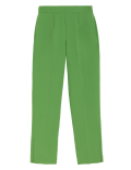Zip Detail Straight Leg Trousers