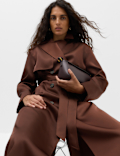 Satin Belted Trench Coat
