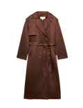 Satin Belted Trench Coat