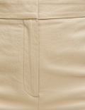 Cotton Rich Straight Leg Ankle Grazer Trousers