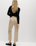 Cotton Rich Straight Leg Ankle Grazer Trousers