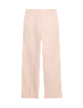 Cotton Rich Straight Leg Ankle Grazer Trousers