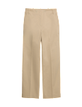 Cotton Rich Straight Leg Ankle Grazer Trousers