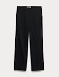 Cotton Rich Straight Leg Ankle Grazer Trousers