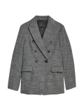 Tailored Checked Double Breasted Blazer