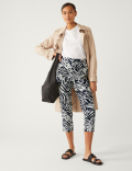 Cotton Rich Animal Print Slim Fit Trousers