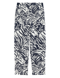 Cotton Rich Animal Print Slim Fit Trousers