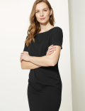 Short Sleeve Bodycon Midi Dress