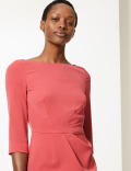 Seam Detail Bodycon Knee Length Dress