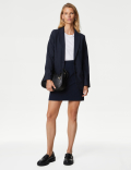 Relaxed Pinstripe Single Breasted Blazer