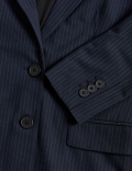 Relaxed Pinstripe Single Breasted Blazer