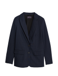 Relaxed Pinstripe Single Breasted Blazer