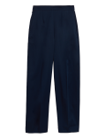 Cotton Rich Barrel Leg Tapered Trousers