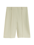 Twill Pleat Front Bermuda Shorts