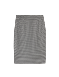 Jersey Checked Knee Length Pencil Skirt