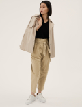 Cotton Rich Balloon Tapered Trousers