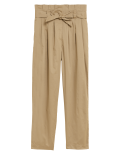 Cotton Rich Balloon Tapered Trousers