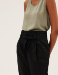 Cotton Rich Balloon Tapered Trousers