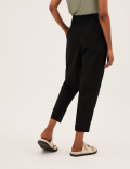 Cotton Rich Balloon Tapered Trousers