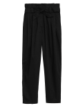 Cotton Rich Balloon Tapered Trousers