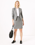 Tailored Checked Single Breasted Blazer