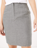 Checked Mini Pencil Skirt