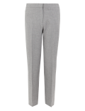 Checked Straight Leg Ankle Grazer Trousers
