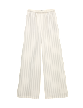 Pinstripe Wide Leg Trousers