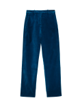 Cotton Rich Velvet Straight Leg Trousers