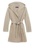 Belted Hooded Wrap Coatigan