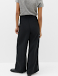 Single Pleat Wide Leg Trousers