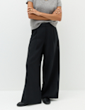 Single Pleat Wide Leg Trousers