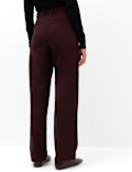 Woven Straight Leg Trousers with Stretch