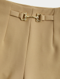 Buckle Detail Straight Leg Trousers