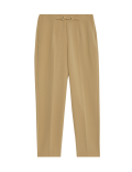 Buckle Detail Straight Leg Trousers
