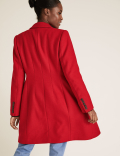 Waisted Tailored Coat with Wool