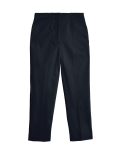 Cotton Blend Slim Fit Cropped Trousers