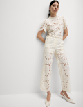 Lace Wide Leg Trousers