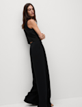 Knife Pleat High Waisted Trousers