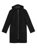Wool Blend Hooded Coat