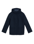 Wool Blend Hooded Jacket