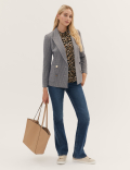 Slim Checked Double Breasted Blazer