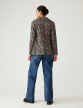 Jersey Relaxed Leopard Print Blazer