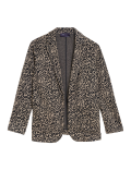 Jersey Relaxed Leopard Print Blazer