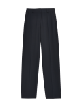 Woven Straight Leg Trousers with Stretch